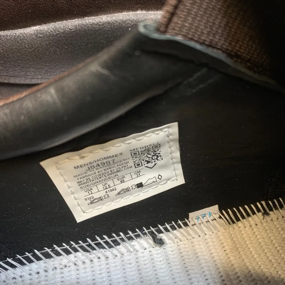 Merrell Jungle Moc Casual Shoes Men's Size 13 Brown Leather Comfort Slip On - Picture 8 of 8